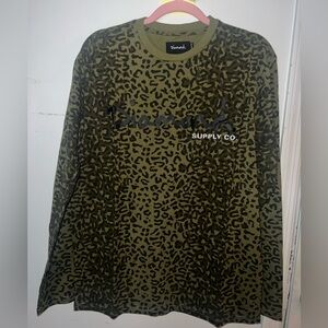 Diamond Supply Co. Green Leopard Long Sleeve Tee